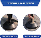 BESEA Portable Sign Holder Stand 6 Pack, Heavy-Duty Fillable Weighted Base Sign Holders, 41 inch Height Standing Sign Holder for Safety Signs, Reserved Parking Sign with Stand – Indoor & Outdoor Use