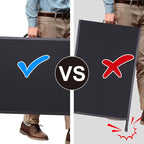 Heavy Duty Slide-in Folding A Frame Sign Sidewalk Sign 24x 36 Inch Steel Metal Double-Side Pavement sign Corrugated Plastic Poster (24x36 inch(Corrugated Plastic Sheets insert))