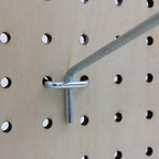 SSWBasics 8 inch Chrome Pegboard Hooks - Peg Hooks fits in 1/4" or 1/8" holes (20 Pack)- Chrome Metal Pegboard Hooks - Durable Peg Board Hooks for Retail and Home - Peg Board Tool Hangers for Organized Storage