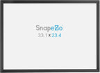 SnapeZo 23.4 x 33.1 (A1 Euro Size) Black Poster Frame, Front-Loading, Wall Mount, Aluminum 1.25" Profile, Professional Series