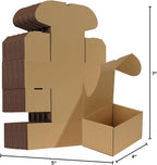 HORLIMER 7x5x4 inches Shipping Boxes Set of 50, Brown Corrugated Cardboard Box Literature Mailer