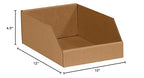 Aviditi Corrugated Cardboard Storage Bins, 10"x 12"x 4 1/2", Kraft, Pack of 25, for Warehouse, Garage and Home Organization