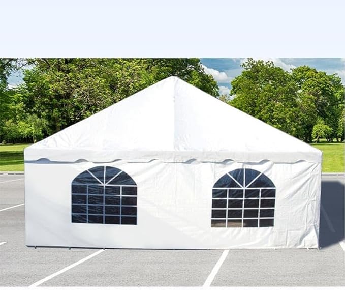 TentandTable Standard Cathedral Tent Sidewall, 9-Foot by 20-Foot, Waterproof Sidewalls for Commercial Party & Canopy Tents, UV Resistant & Removable, 14oz Translucent Vinyl, Tent Not Included