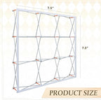 7.38 x 7.38 ft Portable Pop up Display Stand Trade Show Backdrop Tension Booth Collapsible Trade Show Booth for Exhibit, Conference, Weddings, Party, Collapsible Space Truss (Frame Only)
