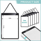 Thyle 3 Pcs Business Retail Hanging Sign Holder 8.3 x 11.7 Inch Plastic Advertising Signage Sign Holder Craftsman's Stall Clear Poster for Store Supermarket Exhibition Mall Restaurant Display