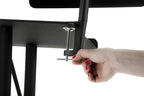 Truss Podium with Base and 23" Wide Top, 64"H, Includes iPad 2-4 and iPad Air Mount (Black Steel/Aluminum)
