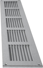 Repa Market Air Vent Cover 20x4 Inch (Outer Dimensions) Black Galvanized Steel Louvered Grill Cover with Mesh Screen - Wall or Ceiling Vent/HVAC Register - Indoor, Outdoor Ventilation Soffit Vent