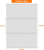 TORACK 3 PCS Metal Pegboard Panels(12x24 inch) for Wall Garage Utility Tools Storage Pegboard for Workbench, Modular Peg Board Tool Organizer Boards(Pack of 3, Grey)
