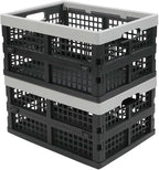 16-Liter Collapsible Storage Crates/Stackable Storage Container Basket, Set of 2