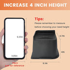 Bed Risers 2 inch, 3 inch, 4 inch, 6 inch or 8 inch Heavy Duty Furniture Risers, Up to 6000 Lbs L Shaped Design Bed Lifts Blocks for Couch Desk Sofa Table (Black, 4 Inch 8 Pack)