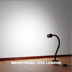 LED Machine Light with Strong Magnetic Base and Flexible Gooseneck for Lathe and Drill Press, 1200 Lumens, 12W 120V
