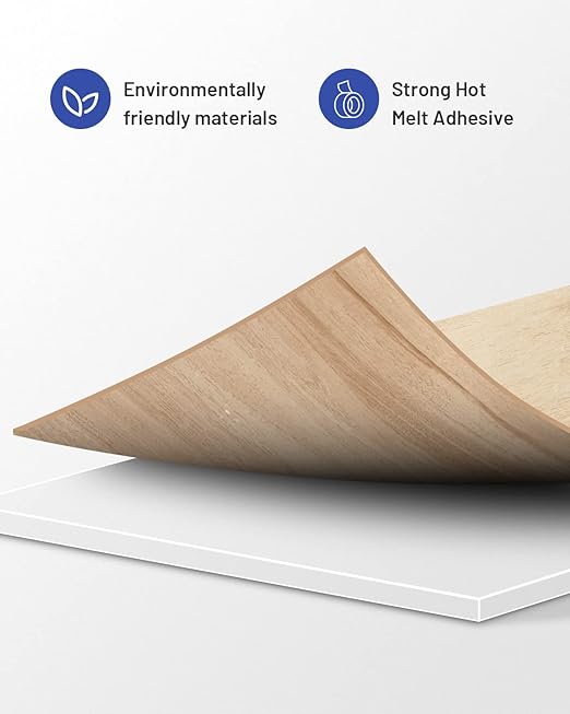 Birch Edge Banding 3/4 inch x 50 ft Real Wood Veneer Plywood Edge Banding Iron-on Pre-glued Veneer Edging Tape for Cabinet Repairs Furniture Restoration