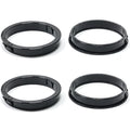 4 pcs Black Snap Bushing 2-5/8" (70 mm) Mounting Diameter, Plastic Cable Hole Grommets for Wiring, Round Nylon Snap in Locking Electrical Wire Cord Hose Tubing Bushings Grommets Protectors