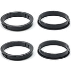 4 pcs Black Snap Bushing 2-5/8" (70 mm) Mounting Diameter, Plastic Cable Hole Grommets for Wiring, Round Nylon Snap in Locking Electrical Wire Cord Hose Tubing Bushings Grommets Protectors