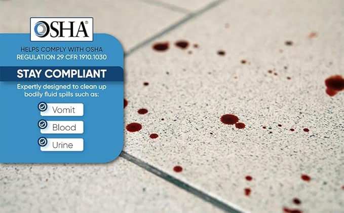 First Response Spill Kit - Be OSHA Compliant | Bloodborne Pathogen & Vomit Cleanup Kit: Comprehensive Spill Response for Bodily Fluids, Ideal for Schools, Restaurants, clinics (10pack)