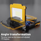 20W 3000LM Cordless LED Work Light, Compatible with Dewalt, Milwaukee and Makita 18-21 V Battery, Foldable Magnetic Base, Flickerless Brightness Dimmable (Light Only/Charger Not Included)