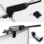 Trade Show Lights LED Display and Exhibit Arm Lighting, Connectable Tradeshow Lights Included Clamps, Mounting Brackets, Power Cables, Connect Cables (2pcs Black) (Black)