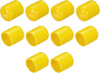 uxcell 10pcs Rubber End Caps 16mm(5/8") ID Vinyl Round End Cap Cover Screw Thread Protectors, Yellow