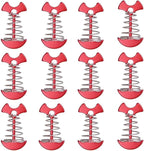 Adjustable Fishbone Deck Anchor Pegs Tent Stakes Floor Ground Tent Nail Hook for Camping Outdoor Hiking Activiti 12 Pieces
