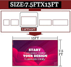 Custom Tension Fabric Display Backdrop Trade Show Backdrop for Weddings, Events, Booth (Banner only, Double Sided Print 7.5x13 Ft)