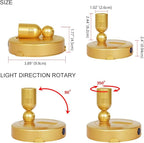 Rechargeable Indoor Spotlight, 3 Lighting Modes Battery Operated Spotlights with Remote, Picture Lights for Wall, Plant Tree Spotlight with Timer, Up Lights for Art Display Artwork-Gold