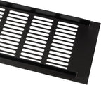 Vent Systems 15.75 x 3.94 (Outer Size) Air Supply Ventilation Grille - Pack of 2 - Brown Aluminum Rectangle Intake/Exhaust Door Vent Deflector - HVAC for Home Improvement Floor, Wall Duct Cover