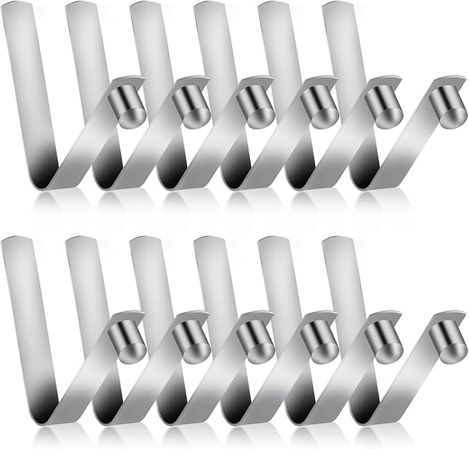 Sliverdew 12pcs 6mm Stainless Steel Push Button Spring Clips for Tent, Kayak Paddle, Camping