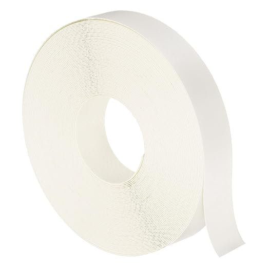 uxcell White Edge Banding Tape, 7/8 Inch x 50ft Pre-Glued Flexible Veneer Edge Edging Strips Wood Tape for Cabinet Repair and Furniture Restoration