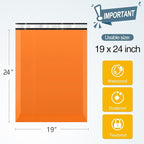 Famagic Poly Mailers 19x24 Inches 50 Pcs Orange Packaging Shipping Bags Mailing Envelopes Self-Seal Waterproof and Tear-Proof Mailers Bags for Small Business Clothing Boutique