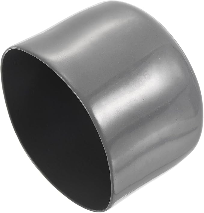 uxcell 4pcs Rubber End Caps 59mm ID Vinyl Round End Cap Cover Screw Thread Protectors Dark Grey, 40mm Height