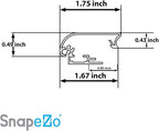 SnapeZo Poster Frame 20x30 Inches, Black 1.7 Inch Aluminum Profile, Front-Loading Snap Frame, Wall Mounting, Wide Series