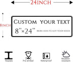 Custom Sign, Custom Indoor/Outdoor Decorative Sign，Reflective，Aluminum Weatherproof Metal Sign Multiple Sizes, Customize for street Business, Workplace, office, Home, Delivery Signs(8 * 24 Inch)