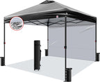 10x10 Pop Up Canopy Tent,10X10FT (Black, 10x10FT)