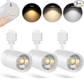 VANoopee 3-Color in 1 20W H Track Lighting Heads Dimmable Flicker Free Bright LED Track Lighting Fixtures for Accent Retail Kitchen Artwork, Linear Track Light H Type - CRI90+ 36° White - 3 Pack