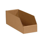 AVIDITI Cardboard Storage Bins, Open Top Bin Box, , 50-Pack | Small for Inventory, Organization, Parts, Garage, Warehouse or Home Cubby, Oyster White