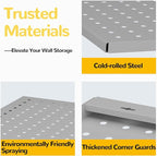 Peg Board,4 Pack Metal Pegboard Panels,PegBoard Wall Organizer,16"x12" Steel PegBoard for Walls,Tools,Garage,Office,Kitchen