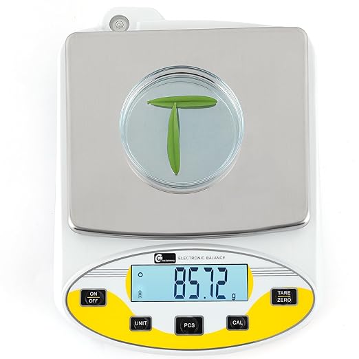 CGOLDENWALL High Precision Lab Scale Laboratory Analytical Electronic Balance Digital Precision Scale Pharmacy Jewelry Scale 110V Calibrated(5000g, 0.01g)