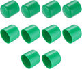 uxcell 10pcs Rubber End Caps 38mm(1 1/2") ID Vinyl Round End Cap Cover Screw Thread Protectors Dark Green