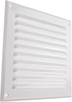 Vent Systems 6 x 6 Inch (Inner) - Pack of 5 - White Metal Soffit Vent Cover - Durable Square Air Vent Grille with Mesh Screen - Weather Resistant Ventilation Grill - Wall & Ceiling Indoor & Outdoor