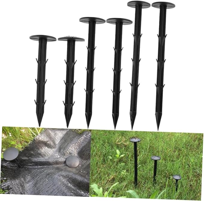 10 Pcs Heavy Duty Plastic Garden Stakes Anchors for Camping Hiking Canopy Gardening Weed Barrier Ground Pins