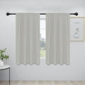 Easy-Going Rod Pocket Blackout Curtains for Bedroom, Room Darkening Window Curtains for Living Room, Thermal Insulated Noise Reduction Solid Window Drapes, 2 Panels(34x54 in, Greyish White)
