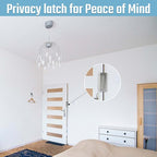 3PACK Home Security Door Reinforcement Lock Childproof, Add High Security to Home Prevent Unauthorized Entry, Aluminum Construction Finish, Frame Lock, Silver
