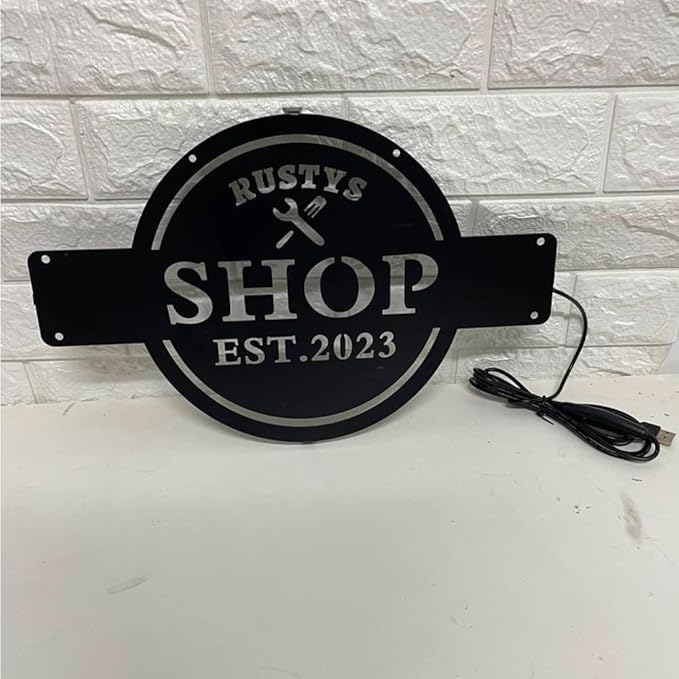 Custom Neon Garage Sign - Personalized Light Up LED Name Sign