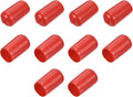 uxcell 10pcs Rubber End Caps 11mm(7/16") ID Vinyl Round End Cap Cover Screw Thread Protectors Red
