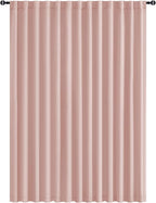 Hiasan Blackout Patio Sliding Door Curtain Extra Wide Thermal Insulated Blind Privacy Room Divider Curtain with Back Tab & Rod Pocket for Bedroom Partition Glass Door (100 x 84 Inches, Blush Pink)