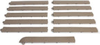 Big Floors Transition Edge Kit, Durable Interlocking Modular Garage Floor Edging, Compatible with RaceDeck, GarageTrac and GarageDeck Products (Beige, 11 Pack, Male)