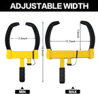 KAYCENTOP Universal Wheel Lock Clamp Anti Theft Trailer Locks Fit Most Vehicles Max 11" Tire Width Security Tire Boot Lock for Trailers SUV Boats ATV's Motorcycles Golf Cart 2 Packs 6 Keys Alike