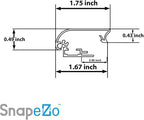 SnapeZo Silver 36x37 Poster Frame, 1.7" Aluminum Profile, Front-Loading Snap Frame, Wall Mounting, Wide Series