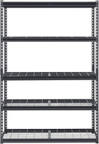 VEVOR Storage Shelves, 3000 lbs, 5 Tier Heavy Duty Garage Shelving, 20" D x 48" W x 72" H Adjustable Metal Shelves for Industrial Shelving Unit Utility Shelf, for Kitchen, Warehouse, Basement, Black