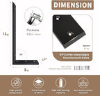 Countertop Support Bracket 14 Inch 4 Pack Countertop Bracket for Granite 3/8" Thick 14"x6"x2.5" Heavy Duty L Brackets Shelf Brackets Metal Corbels for Quartz/Granite/Wood/Concret/ Laminate Countertops
